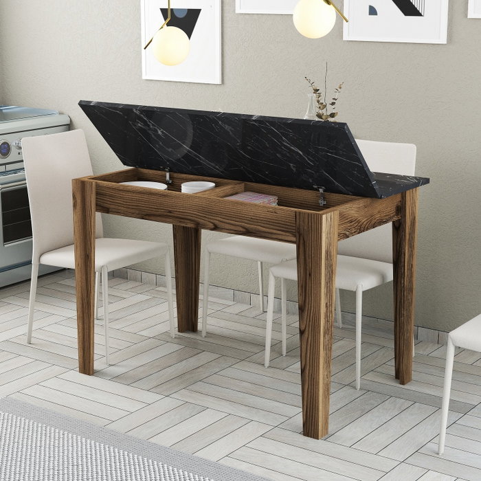 Hanah Home Mesa de Cocina Kiev 509 - Nogal y Negro Hanah Home Mesa de Cocina Kiev 509 - Nogal y Negro